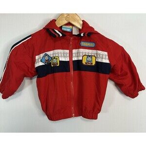 Vintage Thomas The Train Jacket Red Zip Windbreaker Baby Toddler 12 months  2006